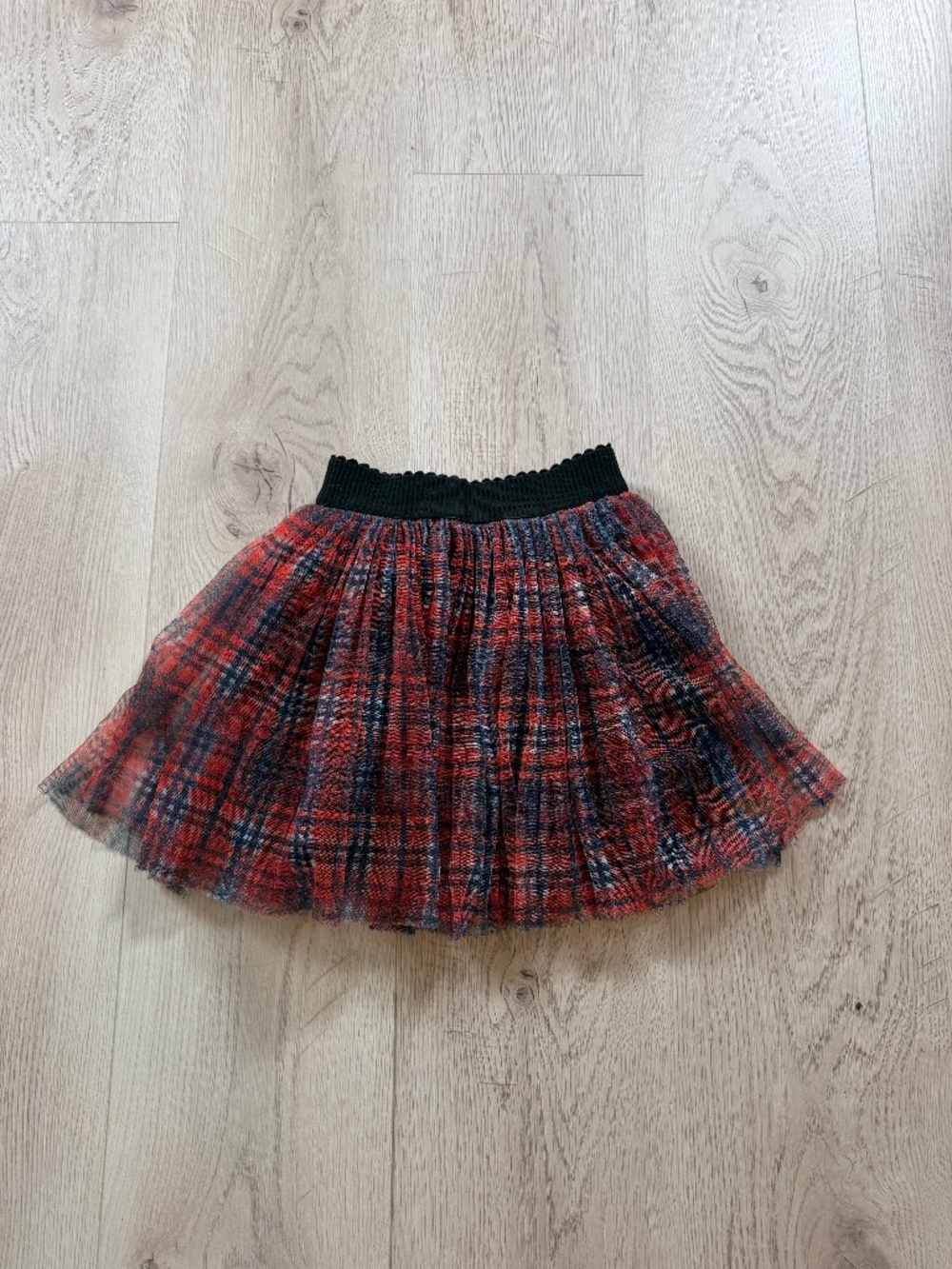Lola & The Boys Red Plaid Tulle Tutu Skirt Sz. 6